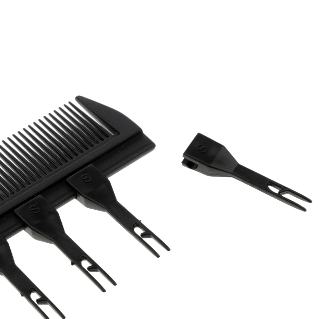Salon Professional Weaver Highlighting Foiling Hair Comb Coloring Dye Brush with Different Size Replacement Hooks Set