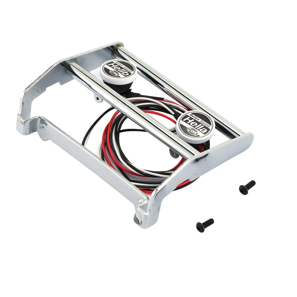 

Metal Front Bumper Vehicle Mould Fittings With LED Lights For 1/10 RC Crawler Car Traxxas TRX4 Bronco 82046-4 Defender RC