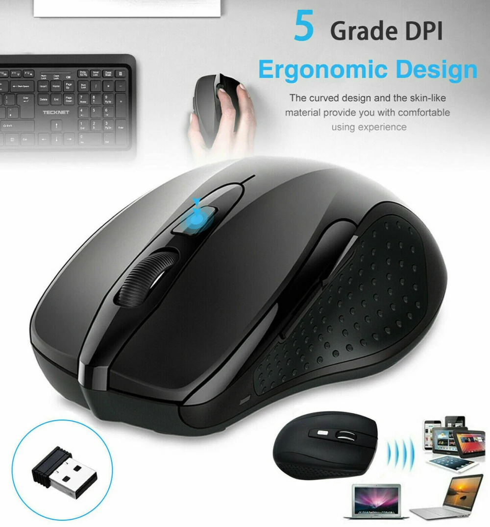 

2020 New Fashion 2.4G Wireless Mouse Durable Optical Computer Mouse Ergonomic Mice For Laptop Universal Computer Peripherals