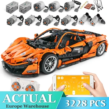 

Mould King Technic 1 to 8 ratio McLaren P1 hypercar Racing Car Model Building Blocks Bricks compatible 13090 Toys