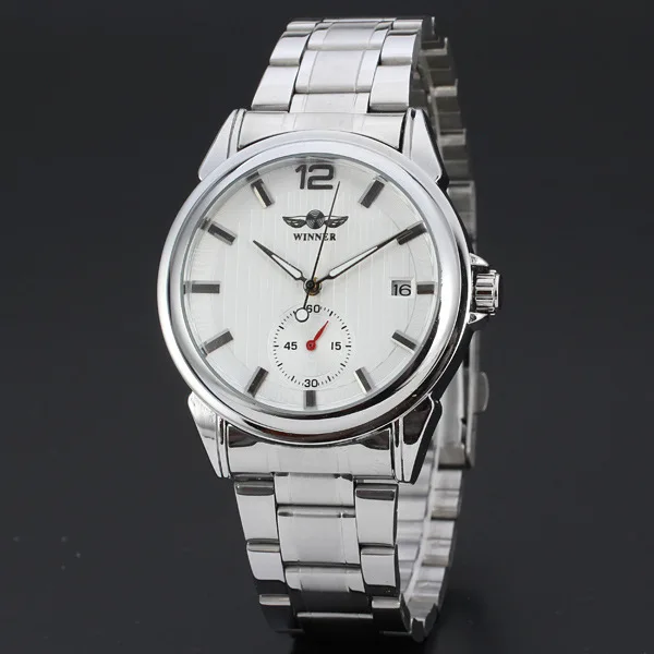 

Winner/Winner Brand Classic Style Business Casual Mechanical Wrist Watch Fashion MEN'S Leather Belt's Watch