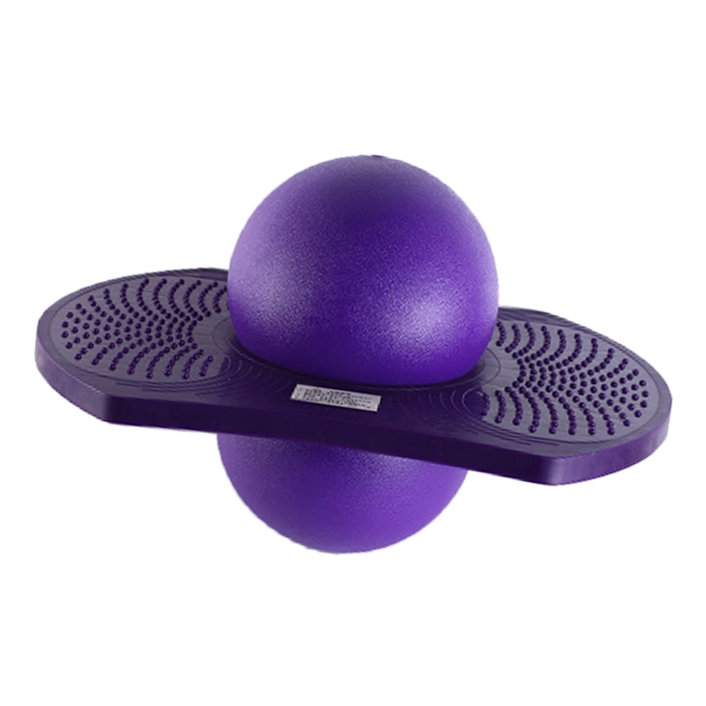 Summer Outdoor  Balance Platform Bouncy Jump Pogo Ball for Kids Playground Sports Workout Competition Toy –Purple