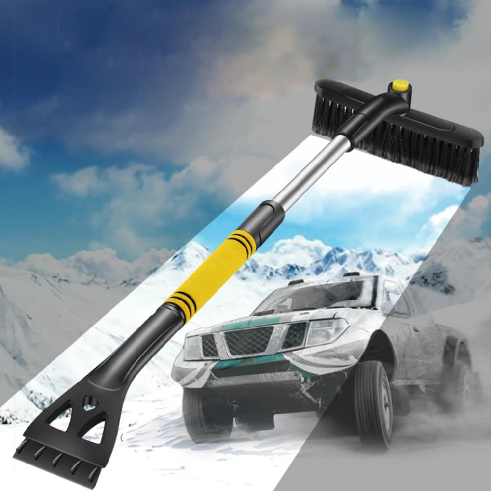 

Multifunction Winter Car Snow Shovel Extendable Telescoping Rod Snow Brush Shovel Window Windscreen Windshield Ice-Scraper Tools