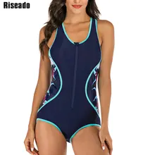 Riseado спортивный сдельный Купальник для женщин с цветочным принтом для соревнований, купальный костюм, спортивный костюм, рашгарды, новые купальные костюмы