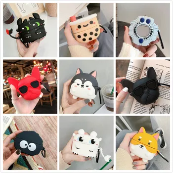 

For Huawei FreeBuds Pro Case Cute Cartoon Dog Bubble Tea Earphone Case for Freebuds 4 Pro Fashion Soft Protect Cover
