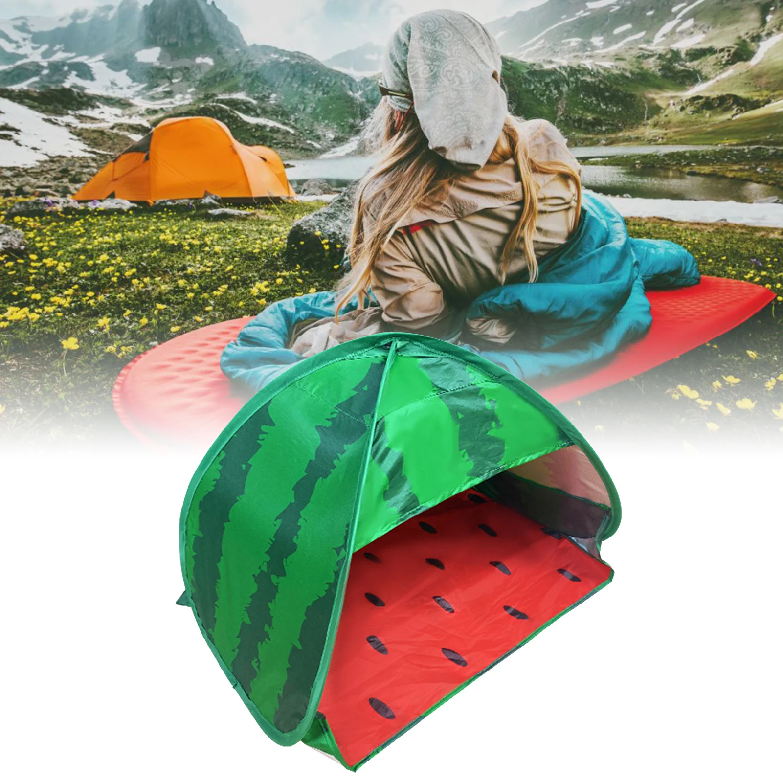 Tenda Da Sole Da Spiaggia Tenda A Forma Di Anguria Tenda Da Campeggio Tenda Anti Uv Impermeabile Tenda Pop-Up Ultraleggera Tenda Da Sole Estiva Da Mar