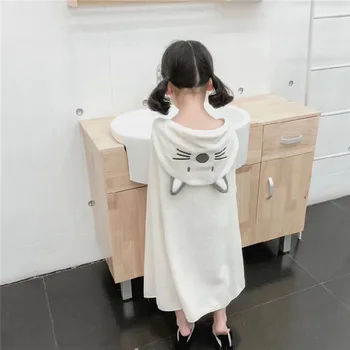 

Children's Cape With Cap Skin Fiendly Quick Drying Absorbent Bath Towel Cartoon Cotton Super Soft Multifunctional Bath Towel