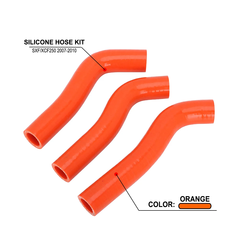 Motorcycle Silicone Radiator Coolant Reinforced Hoses Kit For KTM