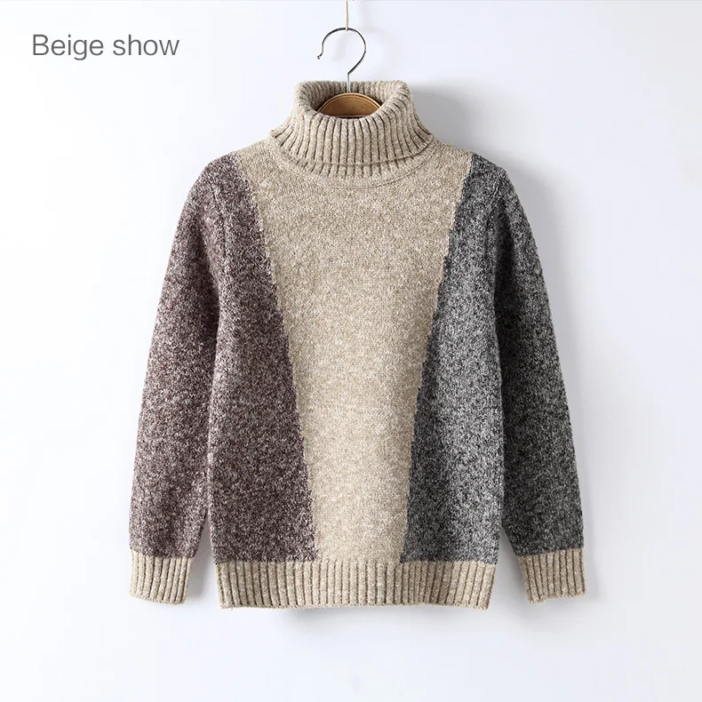 GFMY/ г.; осенне-зимние свитера для мальчиков с высоким воротником; три цвета; теплая шерстяная одежда для детей