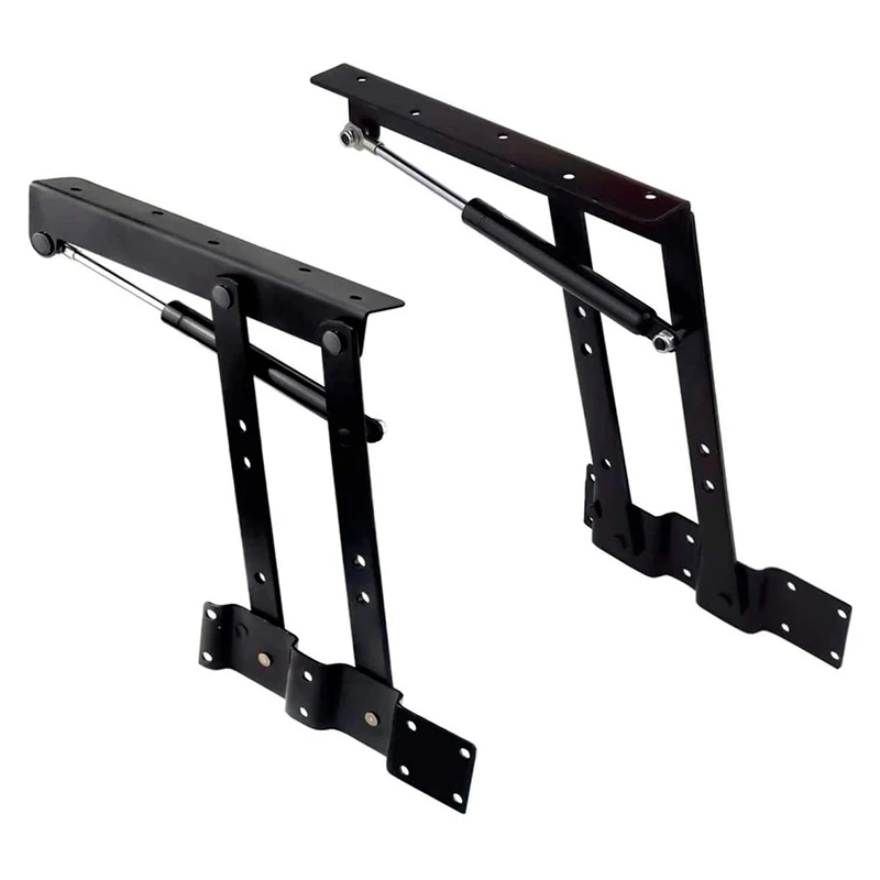 

2pcs Folding Lift up Top Coffee Table Lifting Frame Desk Hardware Fitting Hinge Spring Standing Rack Bracket (Gas Hydraulic)