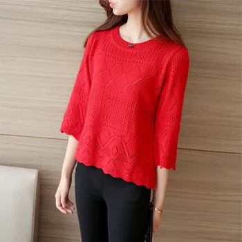 

Women Sweaters Pullovers Autumn Winter Long Sleeve Pull Femme Solid Pullover Female Black