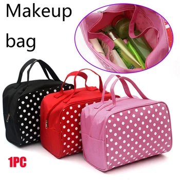 

Storage Organizer Multi Functional Makeup Bag Travel Cosmetic Dots Pattern Bags Women Makeup Bag Multifunctional Large Capacity
