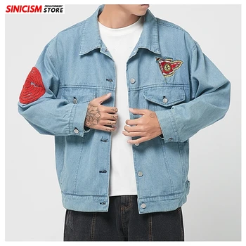 

Sinicism Store Mens Thicken Warm Winter Jackets Coat Men Oversize Hip Hop Embroidery Winderbreak Outwear Male 2020 Denim Jackets
