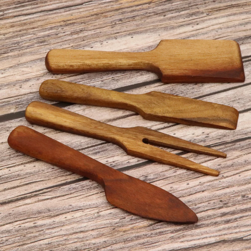 Jaswehome 4 шт. Набор ножей для сыра из акации деревянный нож для сыра нож для резки сыра деревянные ножи столовые приборы