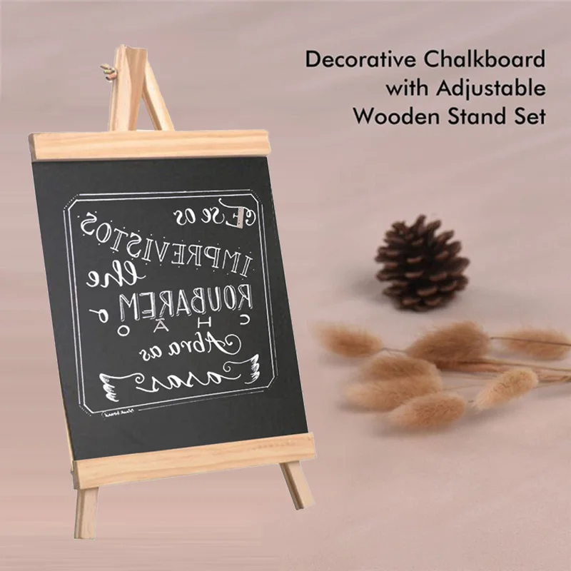  Creative Small Blackboard Decor Bar Desktop Magnetic Wood Table Teaching Sketchpad Blackboard - 4000186073572