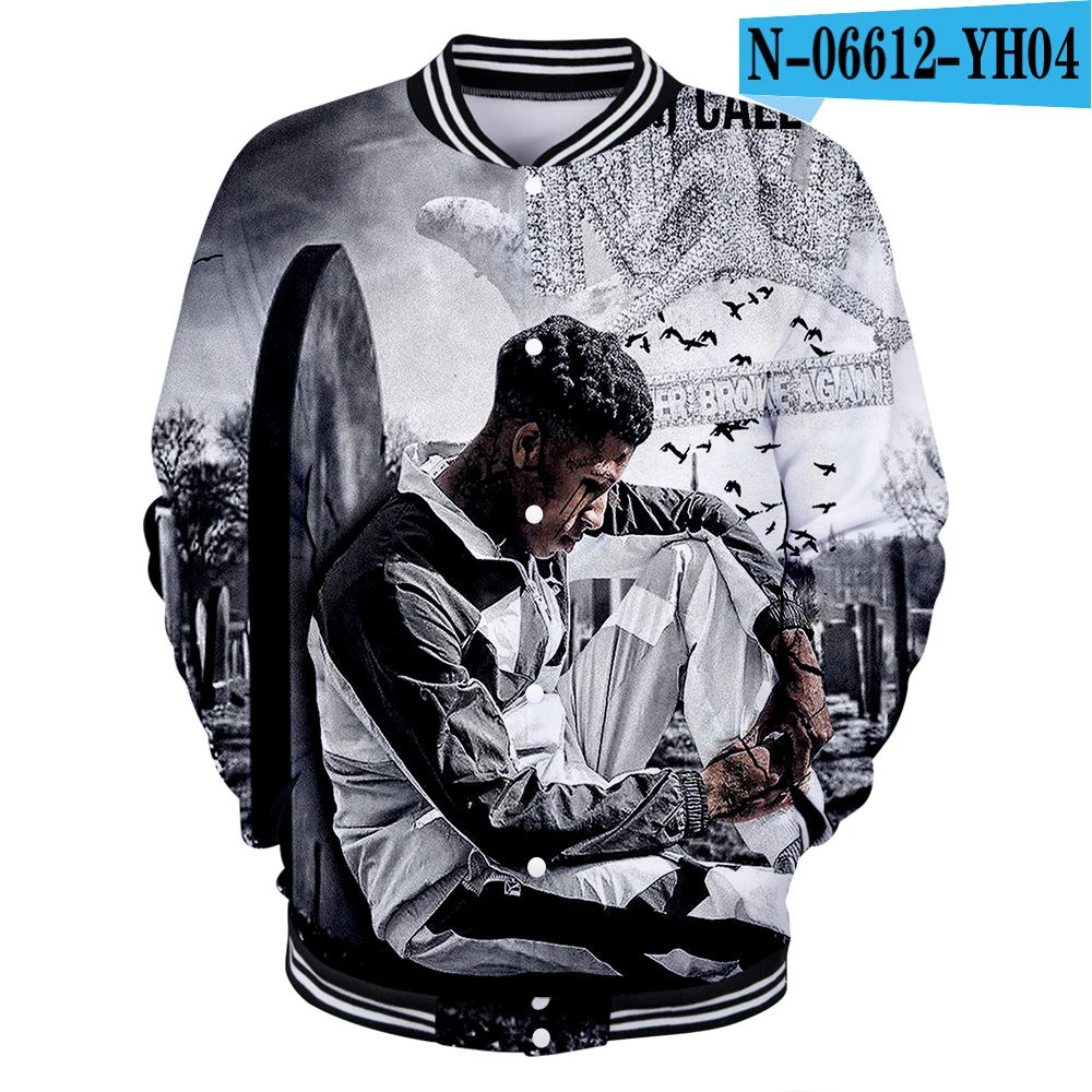 YoungBoy Never Broke agre бейсбольная форма с 3d принтом для мужчин/женщин, бейсбольные куртки Harajuku, одежда - Цвет: YH04-1-1