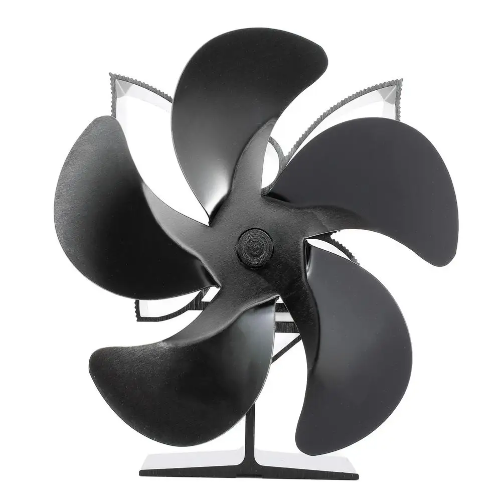 

1Pcs 5-blade Fireplace Fan Heat Power Heating Stove Heating Fan Quiet Safe Heat Powered Stove Fan SF902S