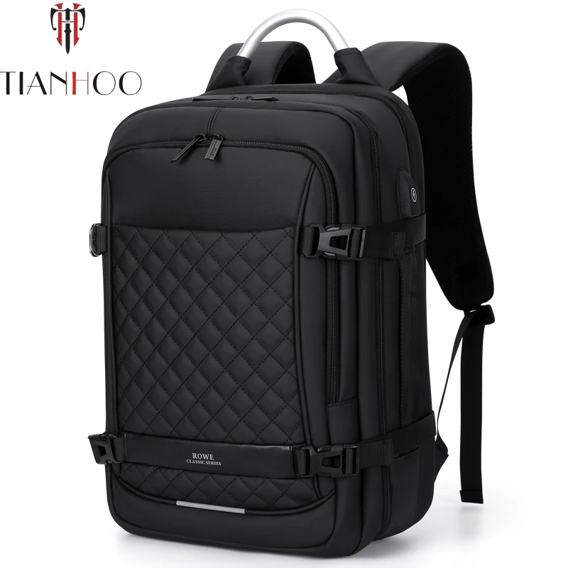 

TIANHOO Backpacks Men Large Capacity Business Travel Bags Multifunctional Business Computer Bag Casual Simple Backpack