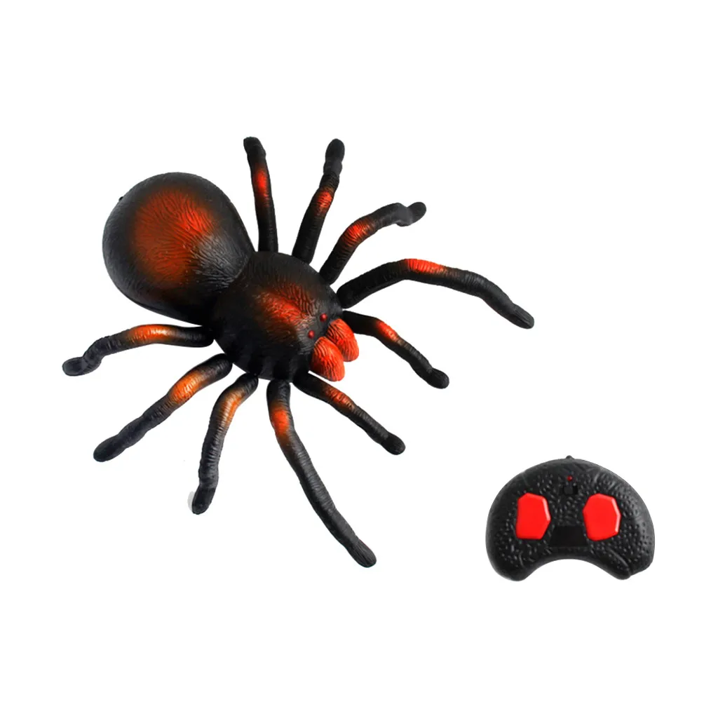Моделирование дистанционного управления паук хитрый пародия животных игрушки Тарантул инфракрасный жуткий мягкий страшный реалистичный Rc розыгрыши детский подарок