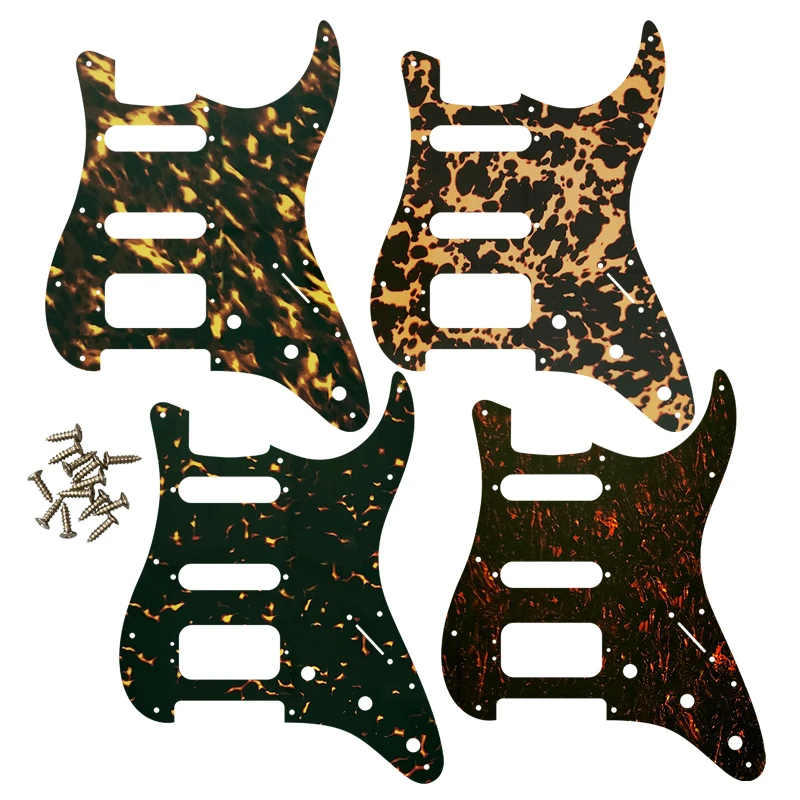 

XinYue Custom Quality Guitar Parts - For US Fd 11 Screw Holes MIM St SSH Humbucker Guitar Pickguard Scratch Plate Flame Pattern