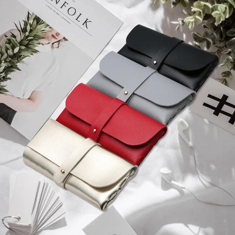 Women Leather Glasses Case Fashion Portable Sunglasses Box Bag Accessories glasses case,glasses storage bag,sunglasses bag,zipper eyewear box