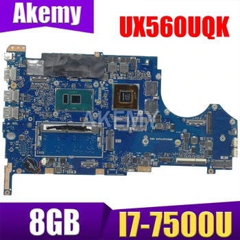 شراءUX560UX اللوحة الأم للكمبيوتر المحمول ASUS ZenBook Flip UX560UQK UX560UQ Q524UQ اللوحة الرئيسية الأصلية 8GB-RAM I7-7500U GT940M