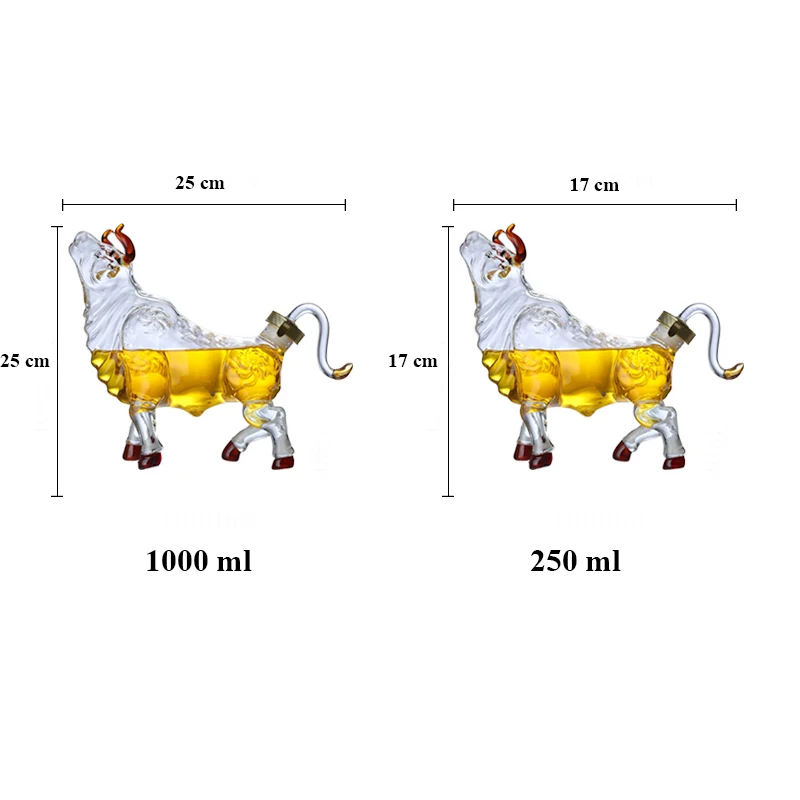Description Picture 5 of itemNovelty animal cow shaped style home bar Whiskey Decanter for Liquor Scotch Bourbon 33.81 oz