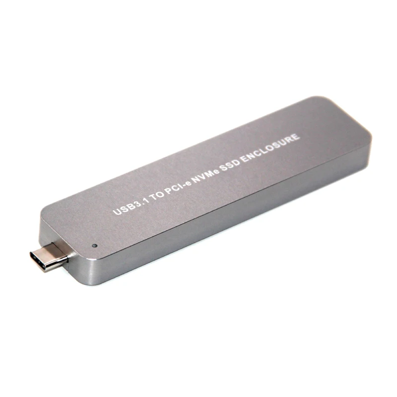 Портативный выдвижной type-C USB 3,1 к M.2 NVME диск PCIe SSD мобильный диск 10 Гбит/с Алюминиевый сплав M.2 м ключ PCI Express HDD корпус