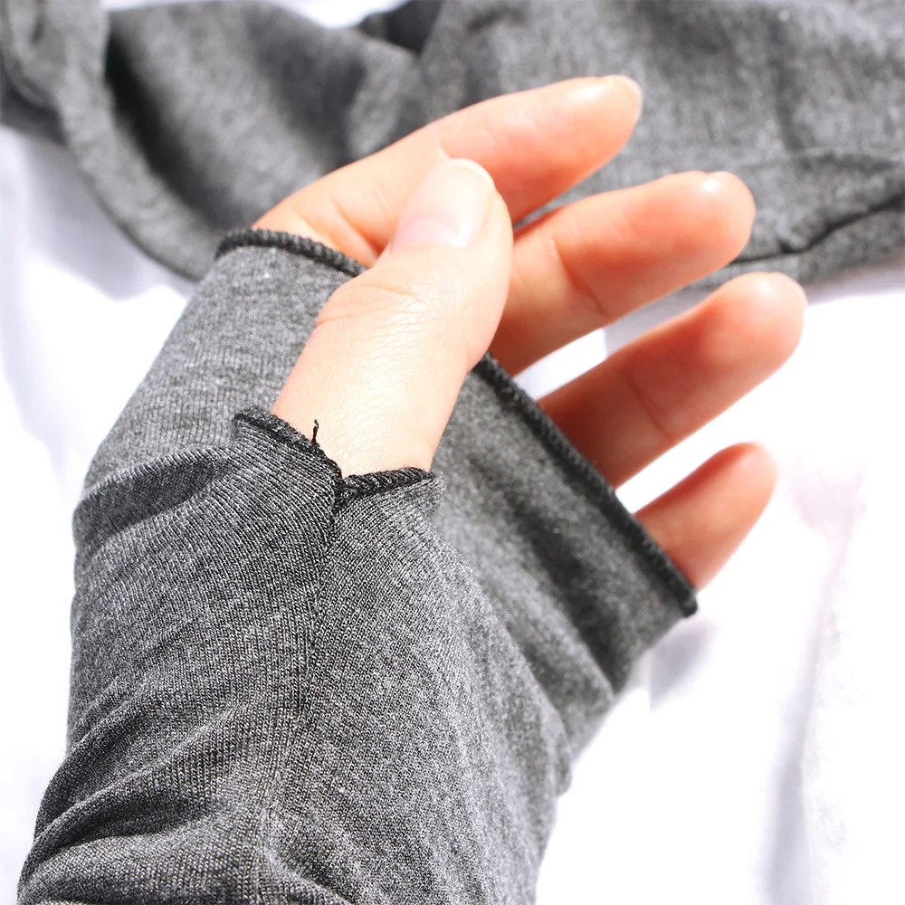 Guantes largos de algodón sin dedos para mujer, protectores solares multifuncionales, calentador de brazos de medio dedo, protección de manos Anti-UV, 20 colores