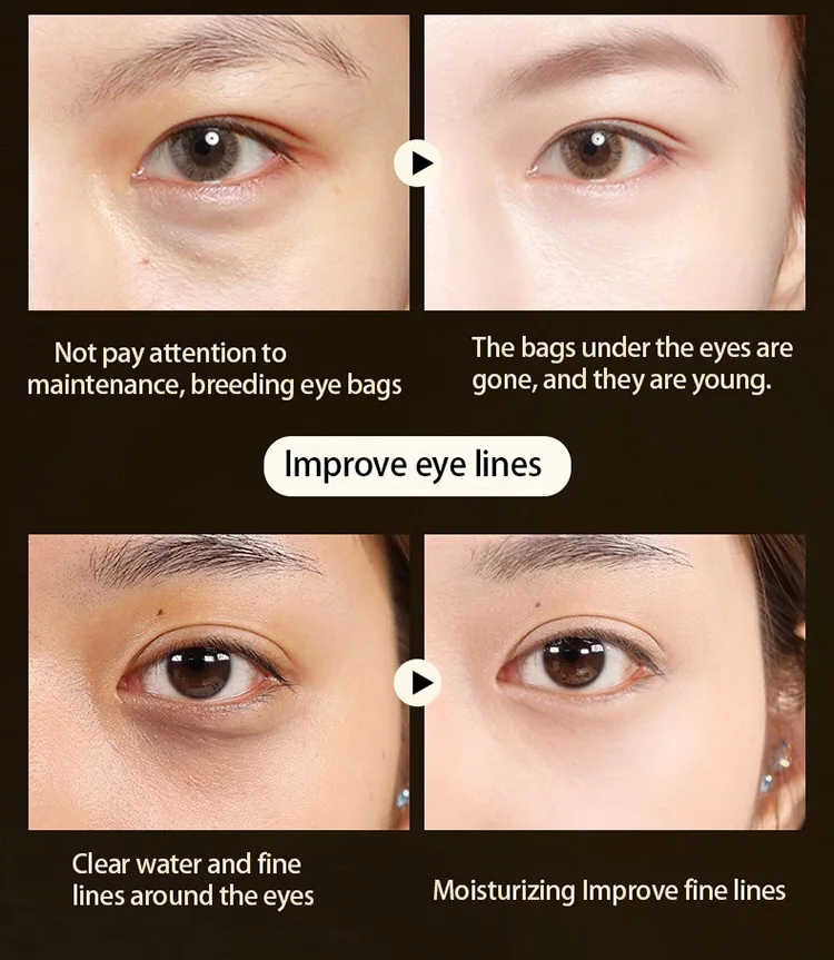 Black Pearl Eye Mask Collagen Natural Moisturizing Gel Eyes Patches Remove Dark Circles Anti Age For Wrinkle 60 PCS Skin Care D