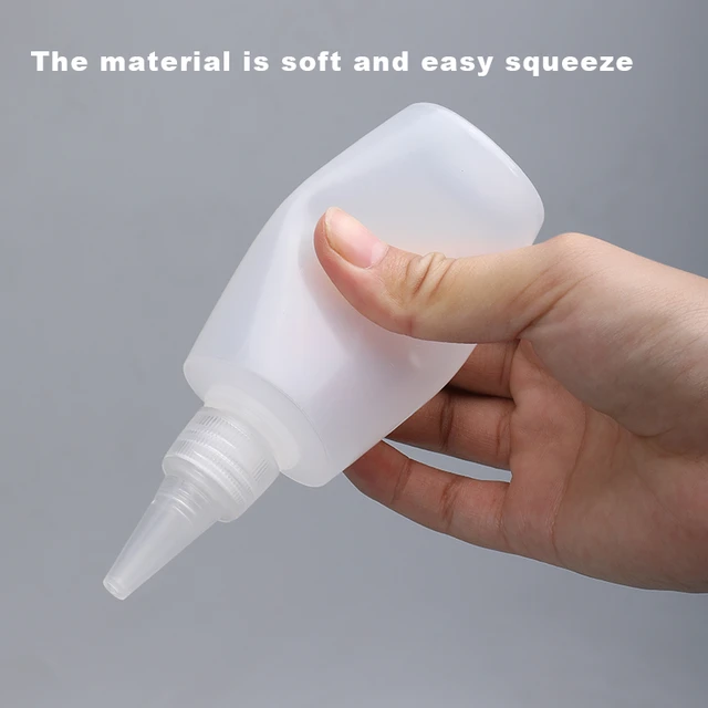 100ml Soft Squeezable Glue Bottle Empty Hdpe Small Sample Bottles  Translucent Pigment Storage Container 50pcs - Storage Bottles & Jars -  AliExpress