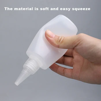 

100ML soft Liquid dropper bottle with childproof cap empty glue ink dispenser PE plastic containers 50PCS/lot