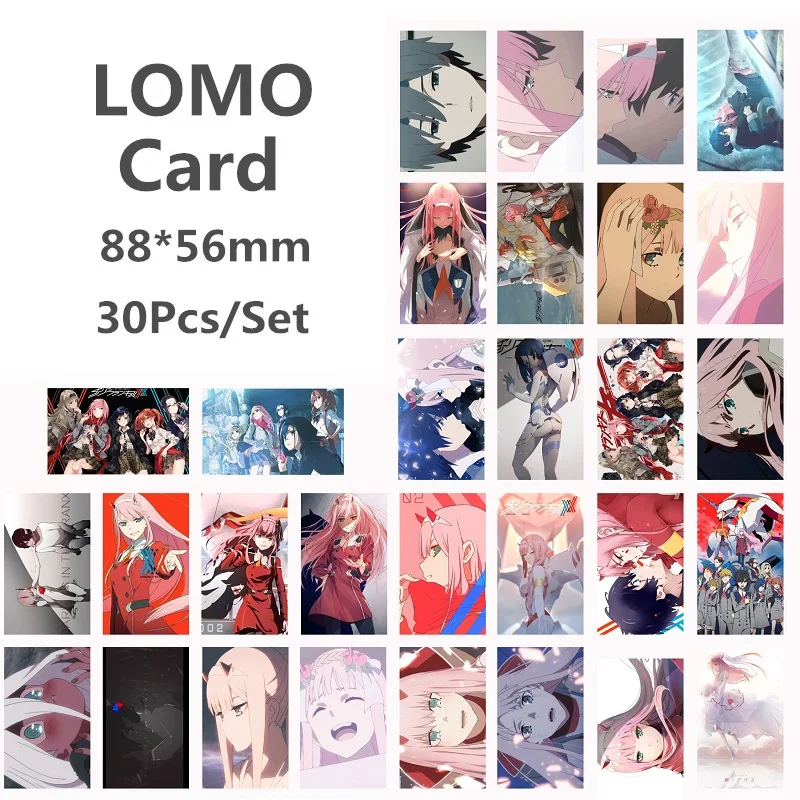 30 листов/комплект мини открытка в стиле аниме DARLING in the FRANXX DITF LOMO Kawaii Канцтовары