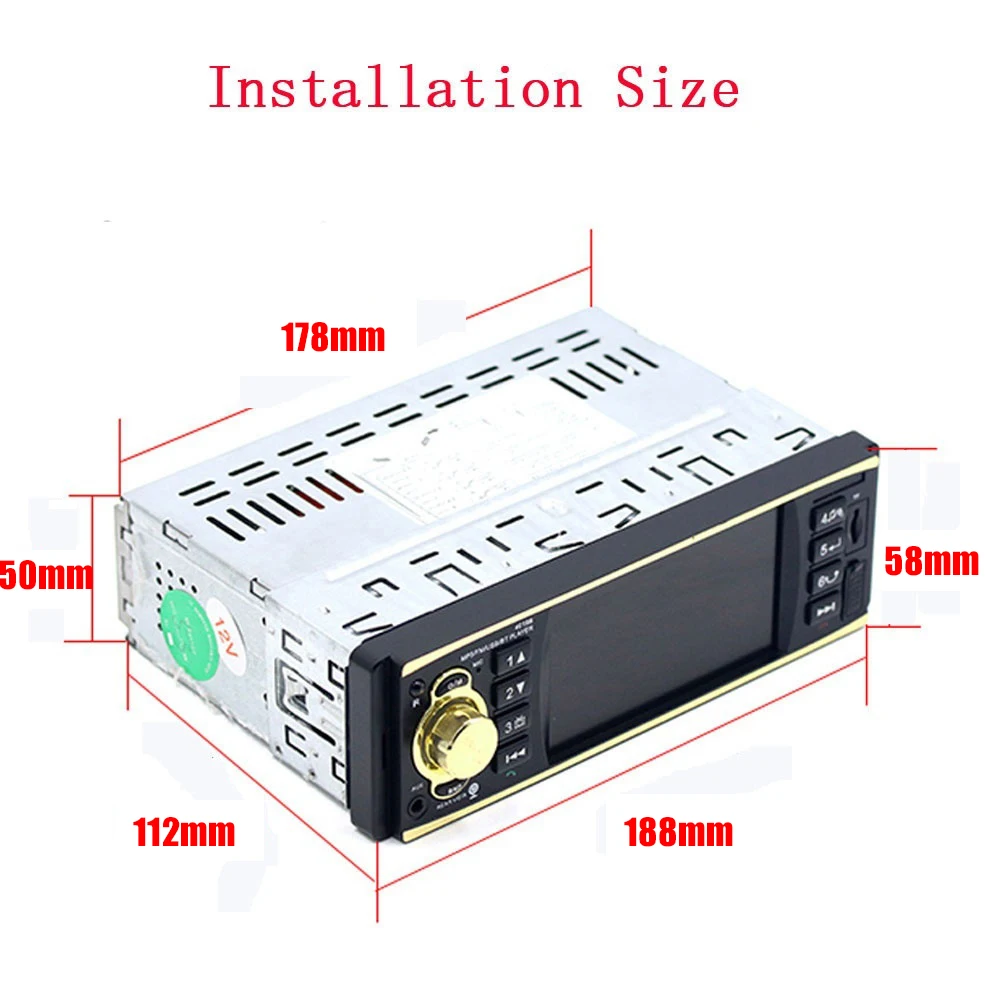 KKMOON 4,1 дюймов BT 2,0 цветной HD монитор авто мультимедиа автомобильный fm-радио MP5 автомобильный Автомобильный радиоприемник проигрыватель