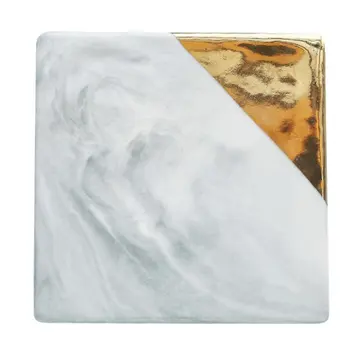 

Creative Marbled Ceramic Coaster Pad Coffee Cup Mat Tea Pad Placemats Bottom Insulation Heat Pads Dinning Table Plate