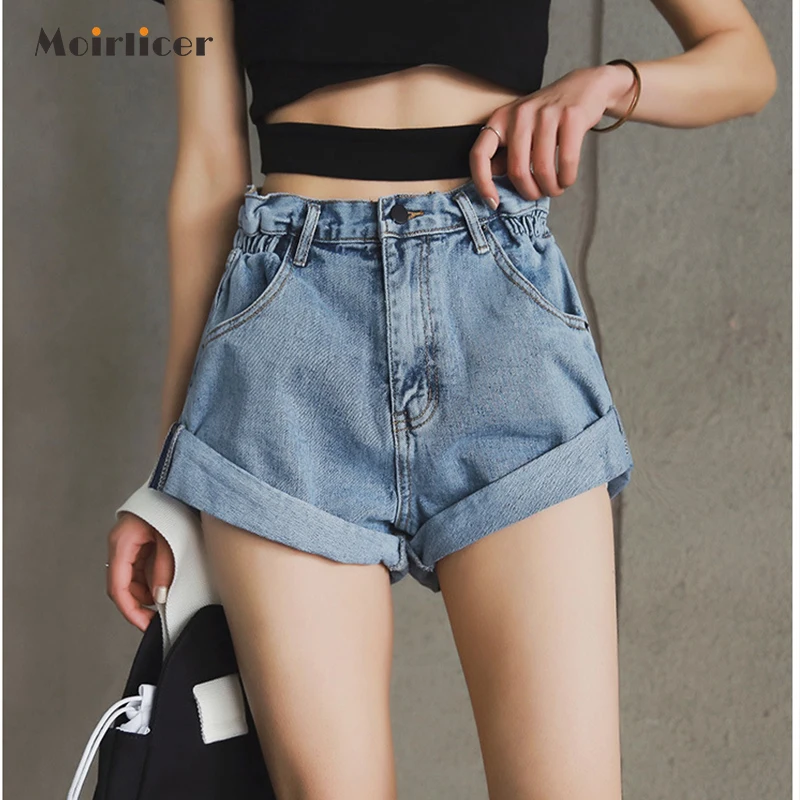 loose leg denim shorts