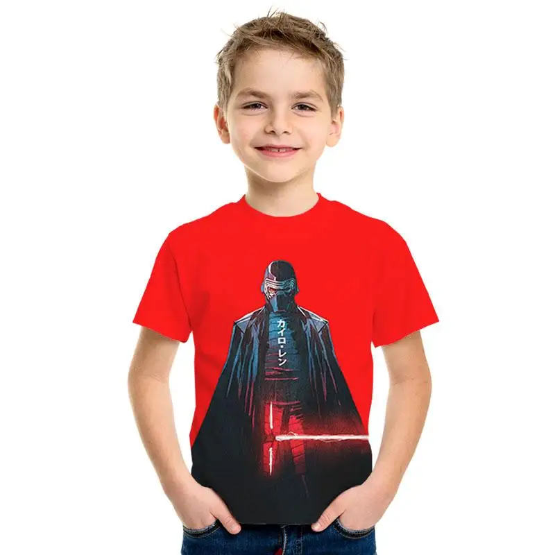 Звездные войны 3D imprimir bien de los hombres/las nias Топы Camiseta de manga corta Caballero Jedi imprimir nios camiseta de moda