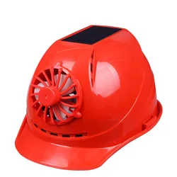 Casque de sécurité à énergie solaire, pour le travail en extérieur, pour le chantier, protection ABS, capuchon de ventilateur alimenté par panneau solaire 