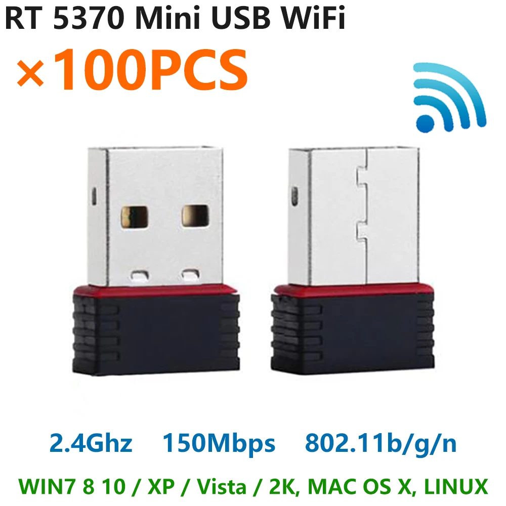 [100 шт.] Мини беспроводной 5370 USB WiFi с чипом Ralink RT5370 150 Мбит/с 2 4 ГГц IEEE 802.11b/G/N