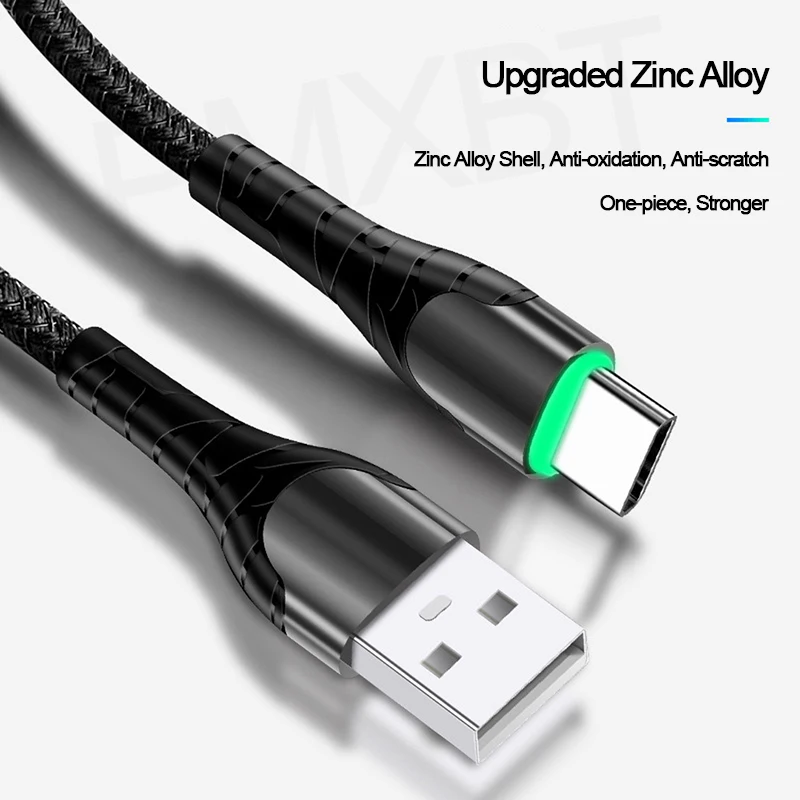 1 м Micro USB кабель 3A нейлоновая оплетка Быстрая зарядка USB кабель для передачи данных для samsung Xiaomi Tablet Android мобильный телефон usb зарядный шнур