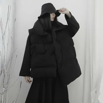 

Korea Irregular Black Vest Fashion New 2020 Elegant Pocket Sleeveless Turn Down Collar Plaid Small Fresh Minority Vest B866