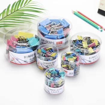 

40Pcs/set Colorful Metal Binder Clip Portable Elliot Folder Notes Letter Paper Dovetail Clip Office Stationery Binding Supplies