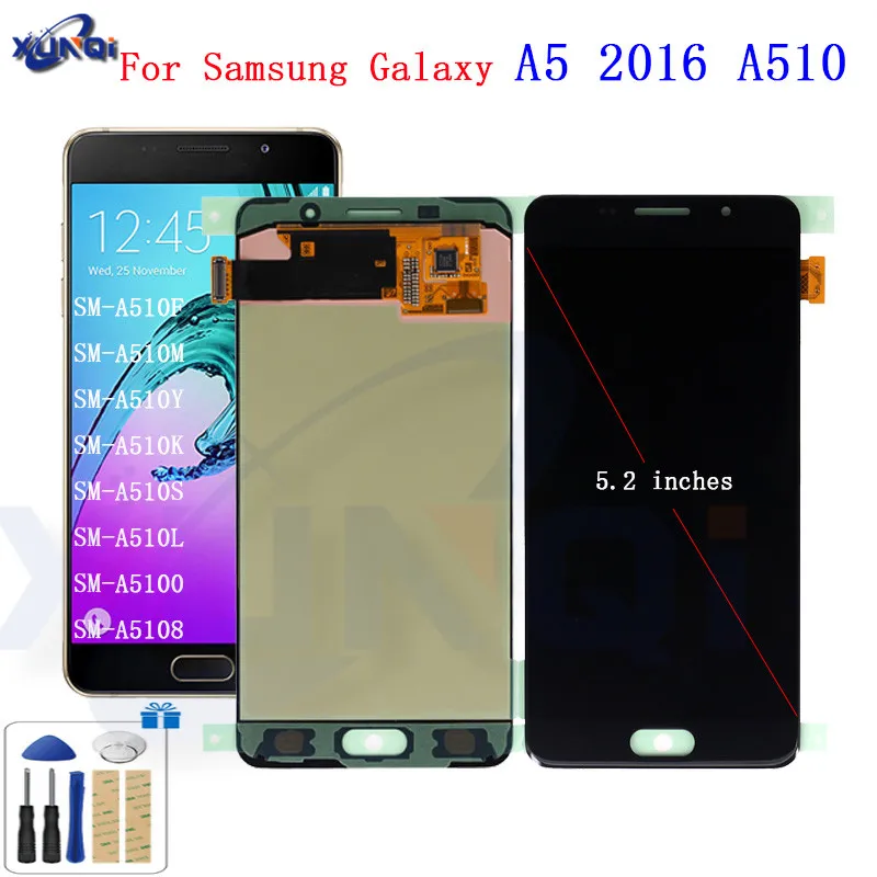 

For Samsung Galaxy A5 2016 LCDs Display A510 SM-A510F A510M A510FD High Quality LCD Display with Touch Screen Digitizer Assembly