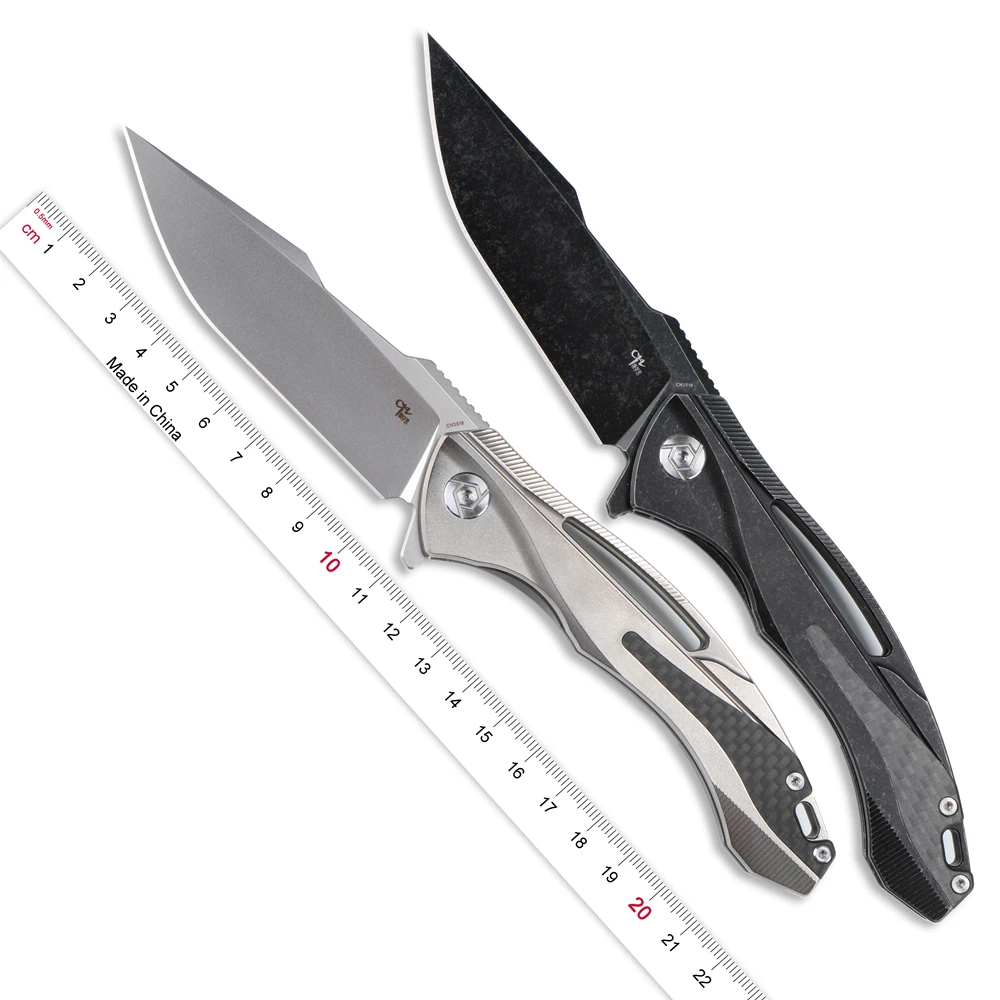 Складной нож CH3519 Flipper S35VN карманный Клинок с шарикоподшипниками титановой ручкой