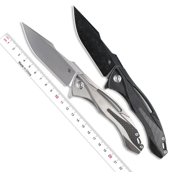 

CH3519 Flipper folding knife S35VN Blade ball bearings TC4 Titanium handle camping hunting pocket fruit Knives EDC tool