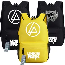 Linkin Park Холст Печати Рюкзак Сумка Унисекс Печать Моды Школьные Сумки Студенты Подростки Косплей Подарки Модный Путешествовать Спорт