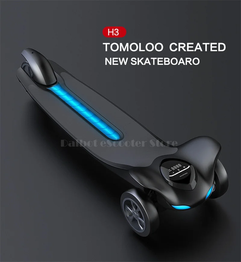 Tomolloo Electric Skateboard Scooter 3 Wheel Electric Scooters 6 Inch 250W 36V Portable Electric Scooter Adult BluetoothAPP     (9)