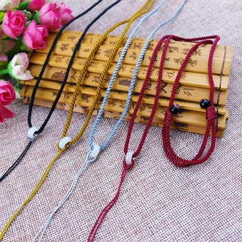 

2pcs Hand Knited Necklace silk thread knot cord For Pendant-Jade circle