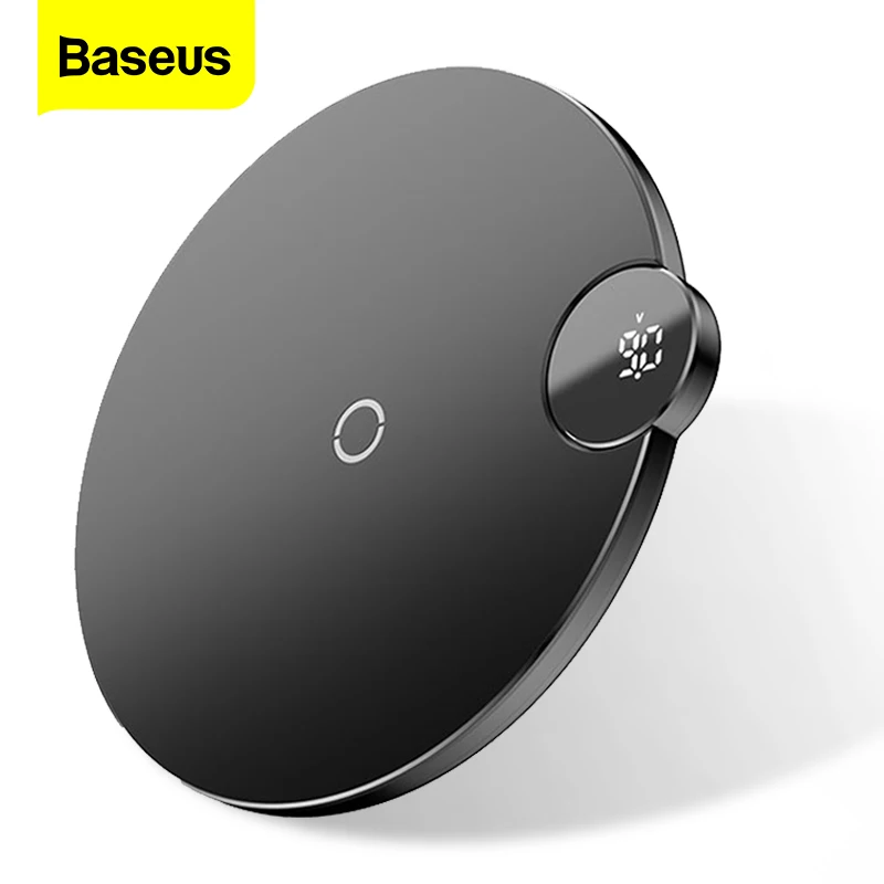 Беспроводное зарядное устройство Baseus со светодиодным дисплеем Qi для iPhone 11 Pro Max Xr X