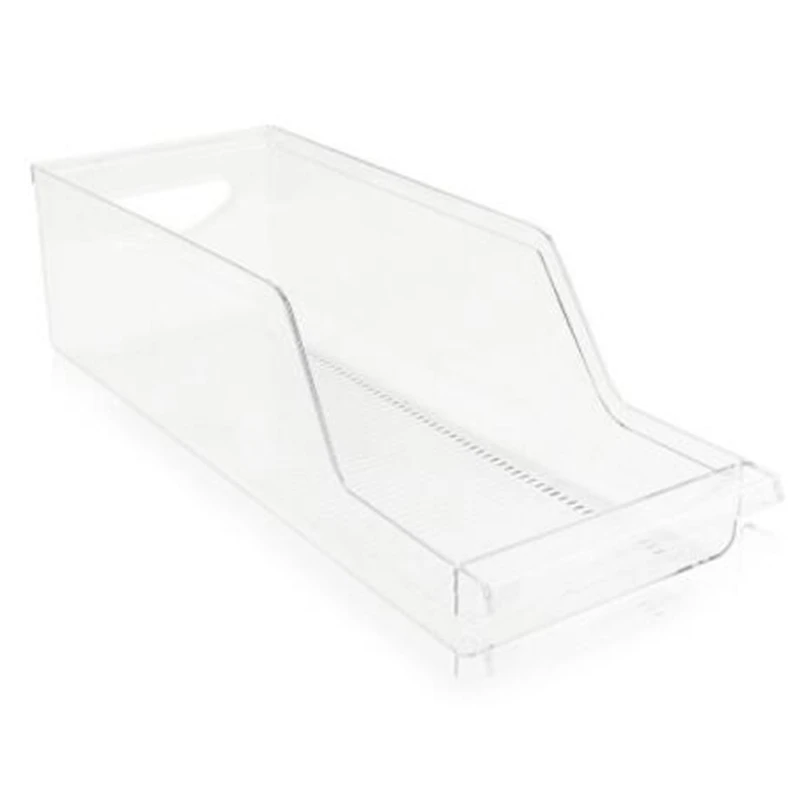 Plastic Refrigerator and Freezer Storage Organizer Water Bottle and Drink Holder for Kitchen, Basement, Garage Fridge, BPA-Free